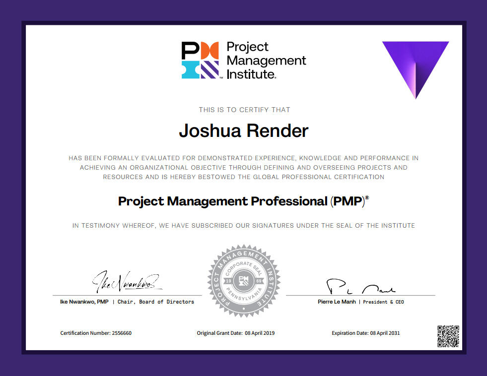 PMP Certificate PMP Certificate